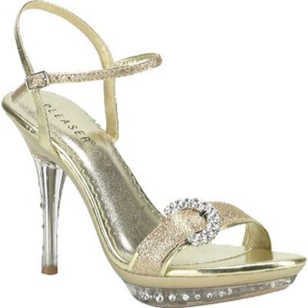 MONET, GOLD GLITTER - Pleaser Heels Shoes